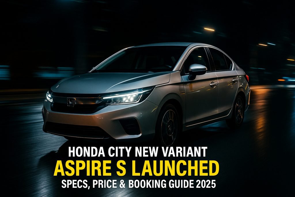 Honda City Aspire S launched in Pakistan at PKR 6,149,000. Complete guide to specs, features, pricing & booking. Experience similar sedans with Al Farooq Rent a Car Islamabad.