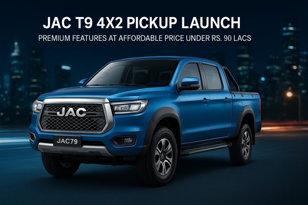 JAC T9 4×2 price Pakistan, JAC pickup truck launch, T9 Hunter vs 4×2 comparison, double cabin pickup under 90 lacs, JAC Motors Pakistan 2025, rent a car Islamabad, pickup truck rental