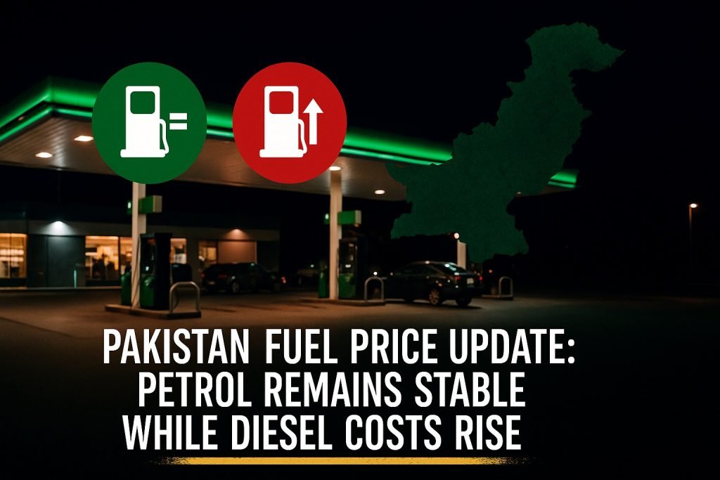 Latest Pakistan fuel prices: Petrol unchanged at Rs 264.61/litre, diesel rises to Rs 272.77. Find cost-effective rent a car solutions in Islamabad & Rawalpindi during price changes.
