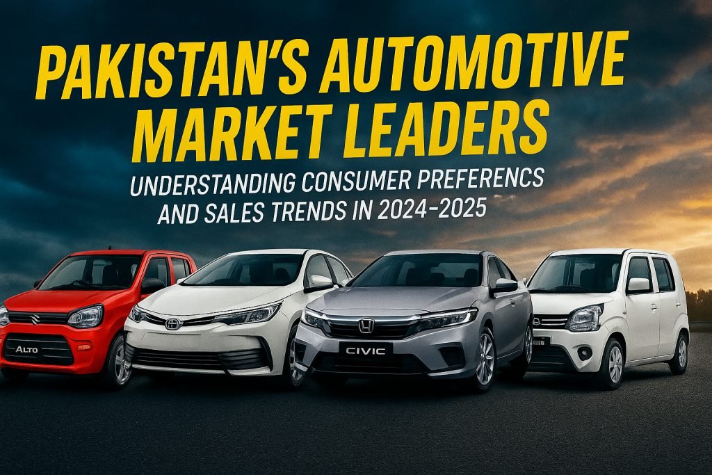 Comprehensive analysis of Pakistan's top-selling cars in 2024-2025, featuring Suzuki Alto's market dominance, Toyota and Honda's performance, and emerging EV trends. Essential insights for car buyers in Islamabad and Rawalpindi.
