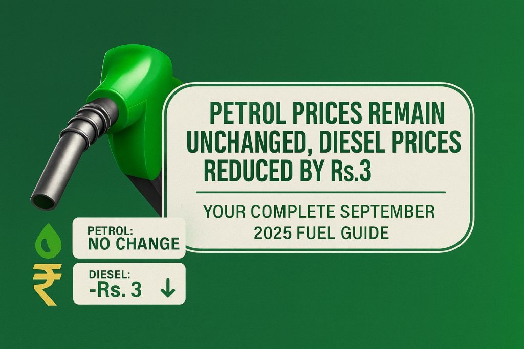 Petrol Prices Remain Unchanged Diesel Reduced Rs.3 September 2025 | Al Farooq Rent a Car