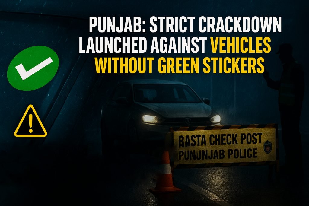 Punjab EPA launches strict crackdown on vehicles without green stickers. Get emission testing info, penalties, FAQs & rent compliant cars in Islamabad & Rawalpindi with Al Farooq Rent a Car.