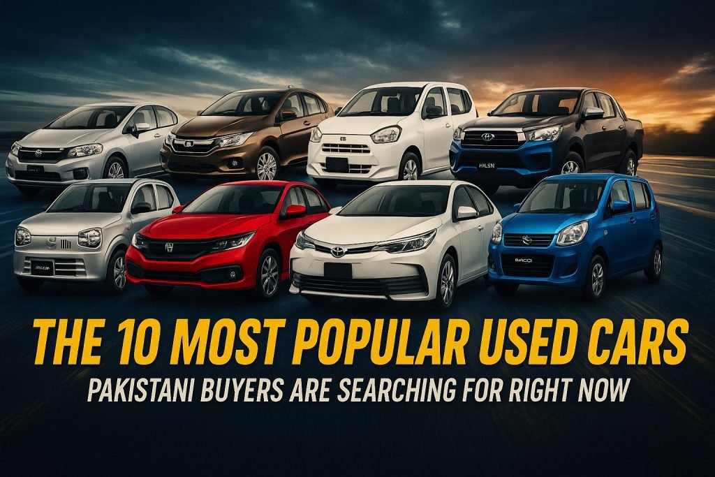 Discover the most searched used cars in Pakistan with 9.24 crore searches for Toyota Corolla leading the market. Get insights on prices, trends, and smart buying tips for Islamabad and Rawalpindi buyers. Find your perfect vehicle today.