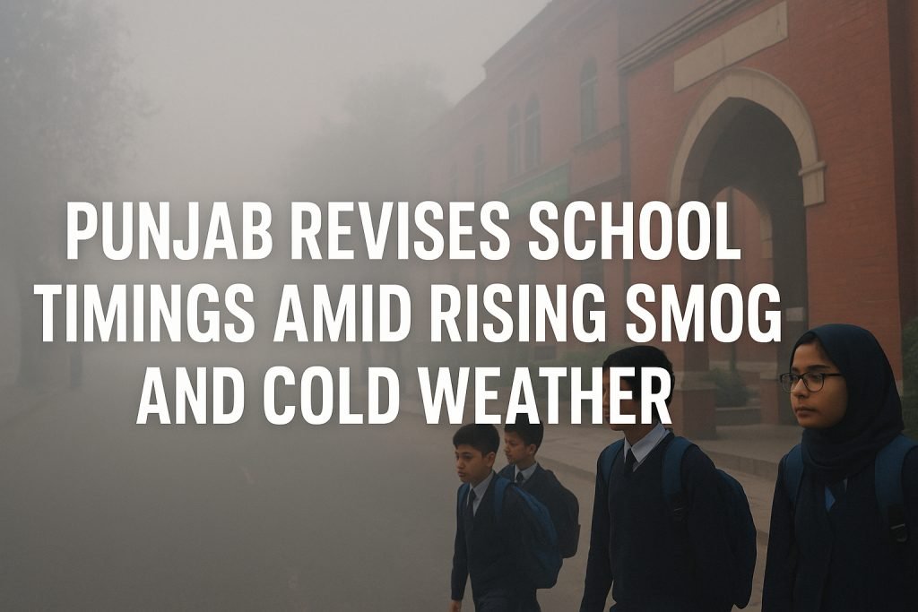 Punjab Education Department changes school timings from Oct 27, 2025, to April 15, 2026, to protect students from smog and health risks.