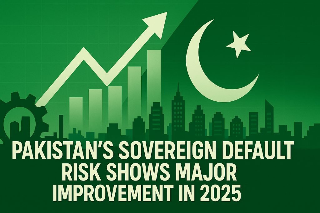 Pakistan's sovereign default risk improvement with CDS data showing economic stability in Islamabad