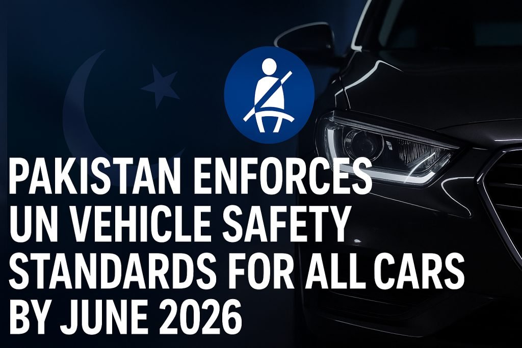 Pakistan enforces UN WP-29 vehicle safety standards by June 2026 for all cars. Complete details on compliance requirements, deadlines, and impact on imported and local vehicles in Islamabad and Rawalpindi.