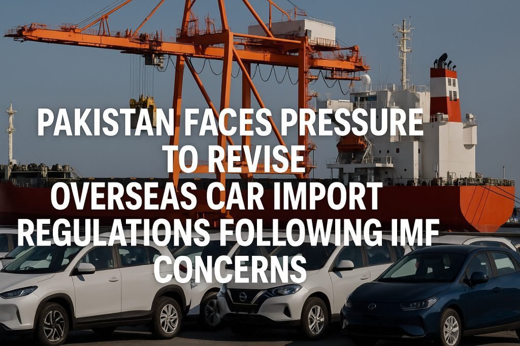 IMF urges Pakistan to reform used car import schemes for overseas Pakistanis. Complete guide to proposed changes increasing stay requirements from 700 to 850 days, Gift Scheme updates, Transfer of Residence modifications, and commercial import policy for Islamabad, Rawalpindi, and nationwide.