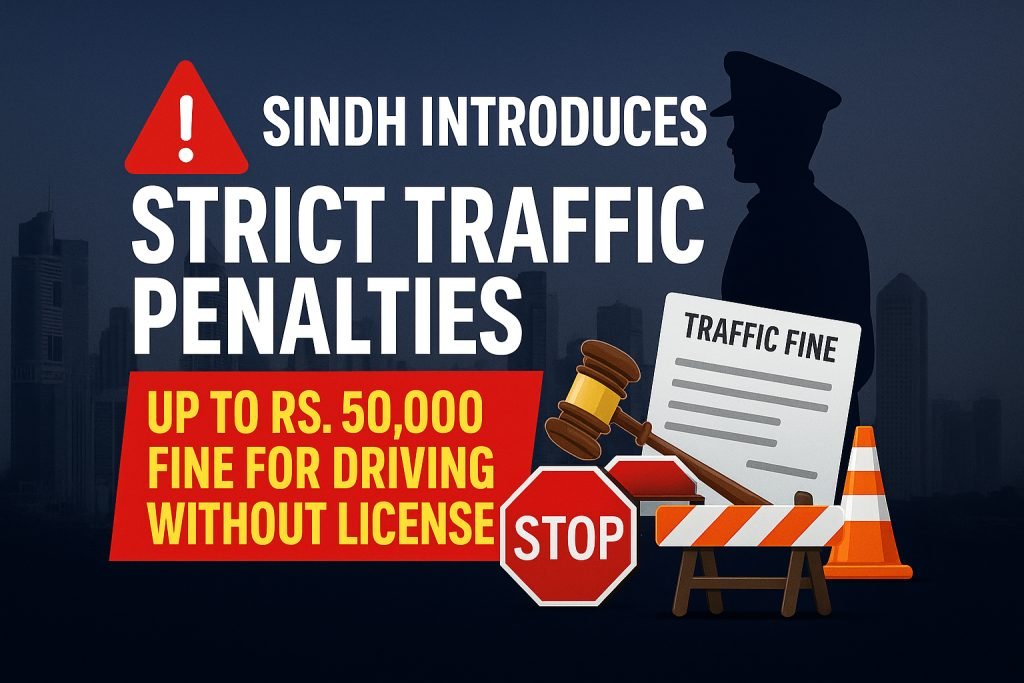Sindh imposes strict traffic penalties up to Rs50,000 for driving without valid license. Complete guide to new fines for motorcyclists, car drivers, and heavy vehicle operators. Learn requirements, enforcement, and compliance strategies for Islamabad, Rawalpindi, and Sindh travelers.