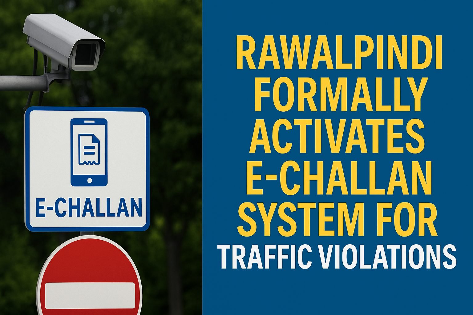 Rawalpindi has launched its automated e-challan system with over 2,000 surveillance cameras detecting traffic violations citywide.