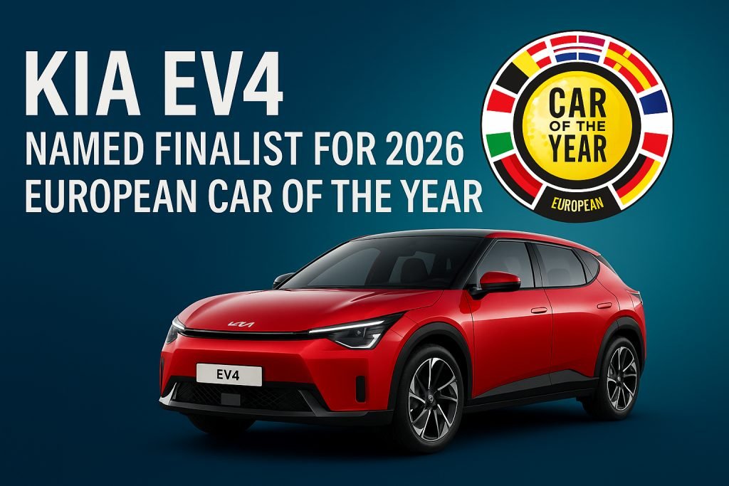 The Kia EV4 has been shortlisted for the 2026 European Car of the Year award, highlighting its design, innovation and EV leadership.