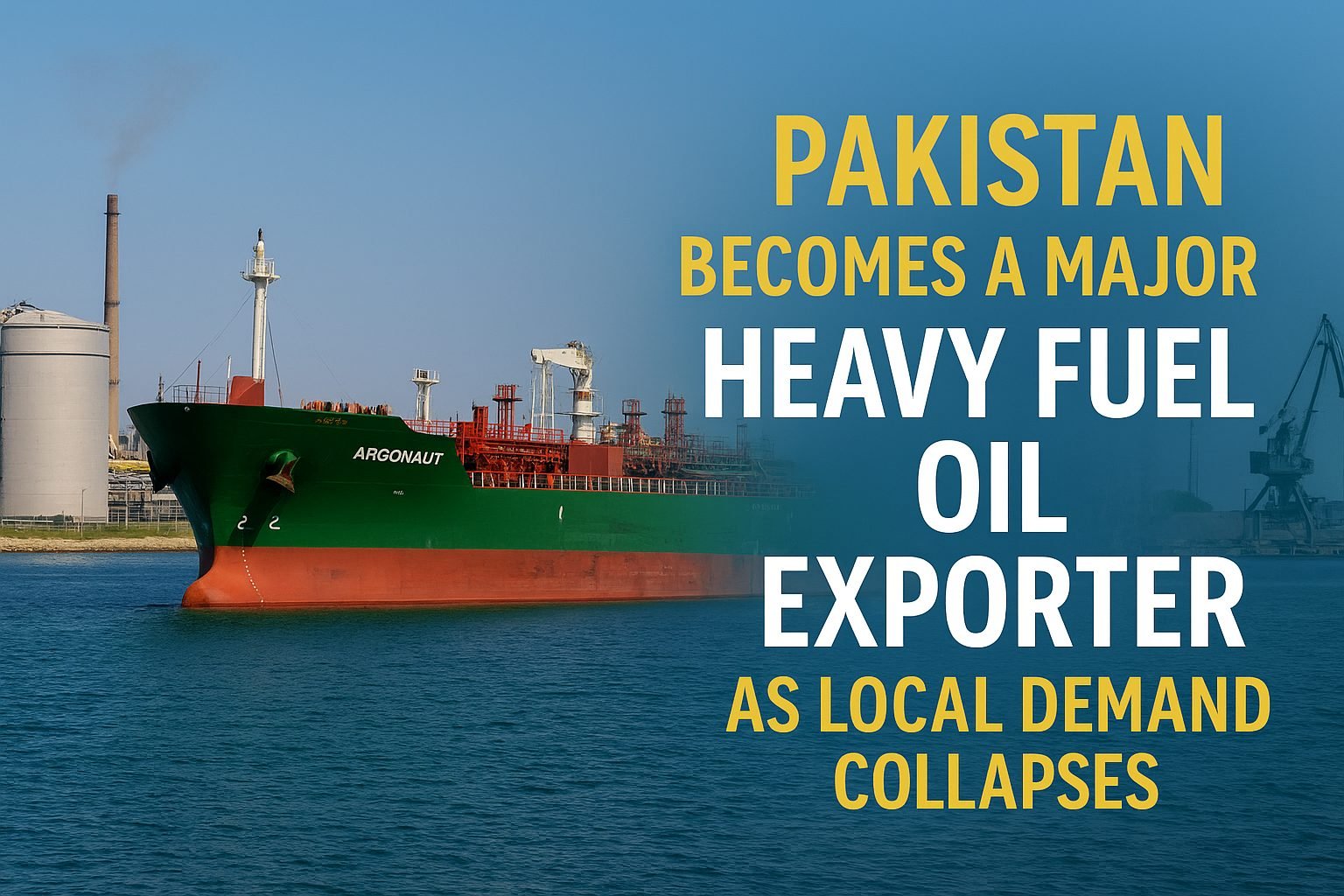 Pakistan becomes a major heavy fuel oil exporter as local demand collapses. A full breakdown of export volumes, refinery output, pricing trends, and market shifts.