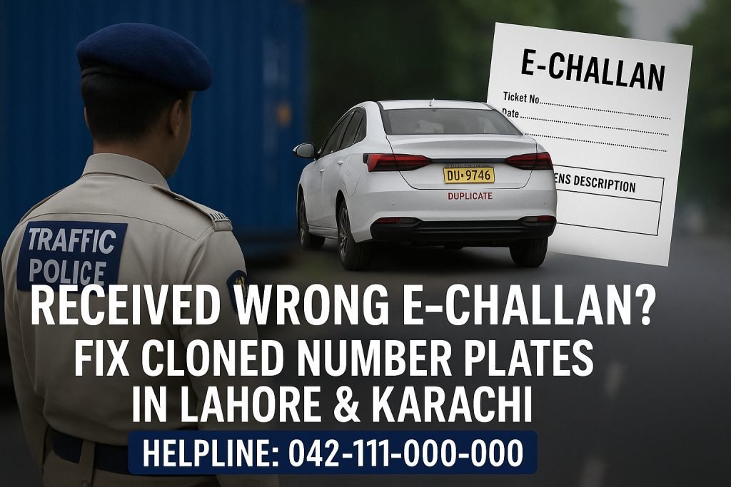 Received Wrong E-Challan? Fix Cloned Number Plates in Lahore & Karachi
