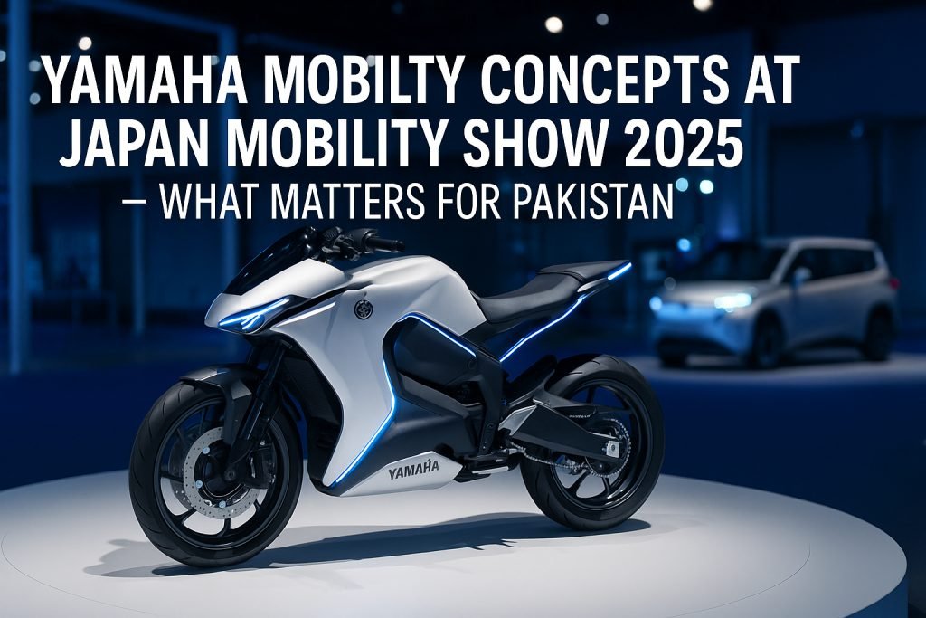 Yamaha Mobility Concepts at Japan Mobility Show 2025: AI bikes, 3WS EVs, hydrogen concepts, and what this means for riders in Pakistan.