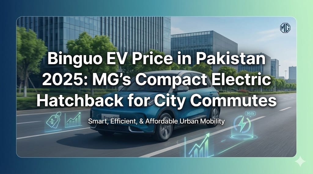 Binguo EV price in Pakistan is Rs 5,999,000 ex-factory, making it MG’s cheapest electric car. This detailed overview explains specs, range, costs, and city use.