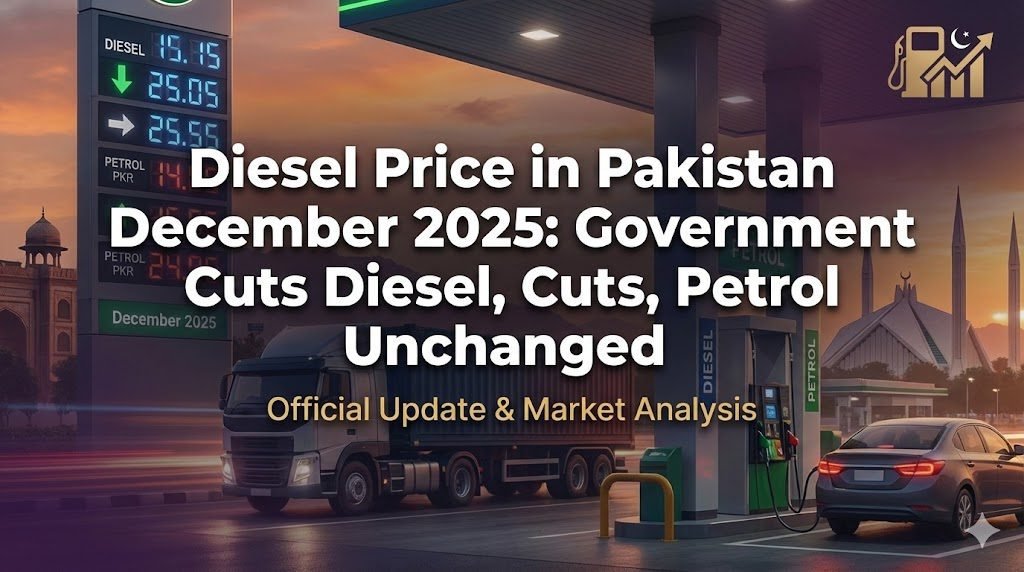 Diesel price in Pakistan December 2025 drops while petrol stays flat. See rates, reasons, and practical planning for Islamabad–Rawalpindi families and fleets.