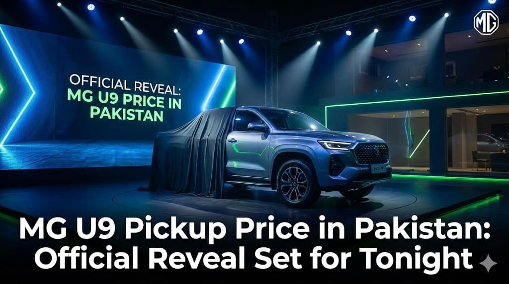MG will announce the MG U9 pickup price in Pakistan tonight. Here is a detailed look at its engine, features, rivals and what the price reveal could mean for buyers.