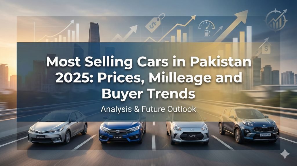 Review the most selling cars in Pakistan 2025 with prices, mileage, usage trends and buyer preferences for daily drive, family travel and rental decisions.