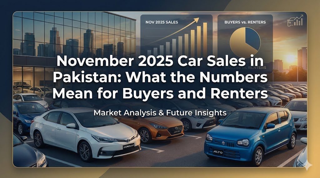 November 2025 car sales in Pakistan show strong growth in hatchbacks, sedans and SUVs, with Suzuki, Toyota and Honda leading and clear signals for buyers and rental users.