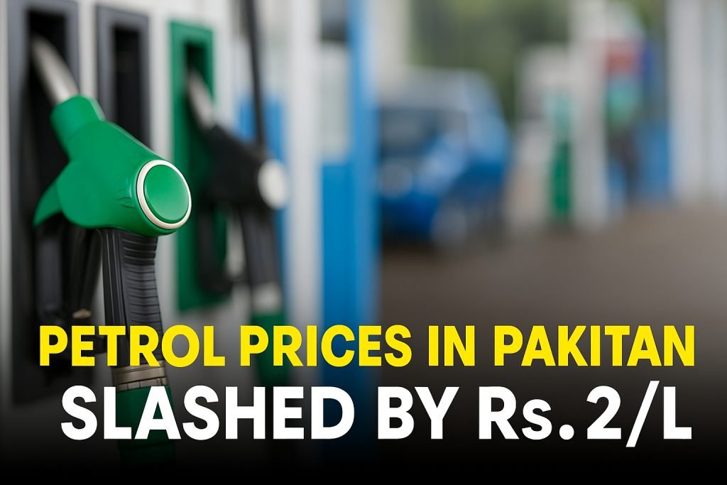 Petrol down Rs 2 and diesel down Rs 4.79 from Dec 1, 2025. Full table, travel impact, and rent a car Islamabad options.