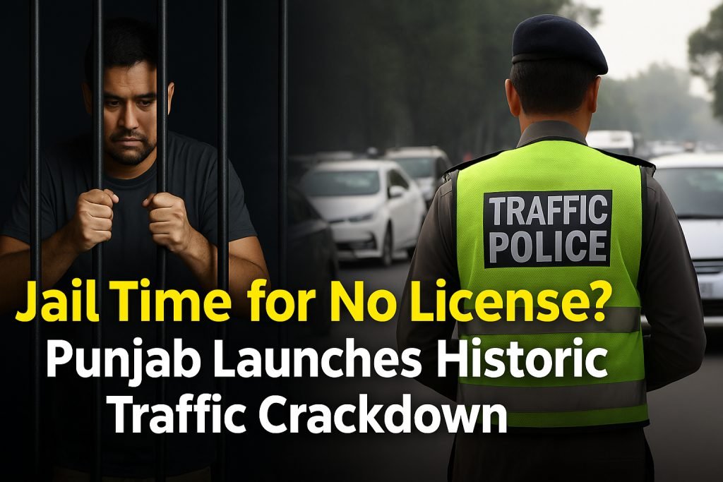 Punjab launches a historic traffic crackdown: higher fines, points, e-challans, and jail exposure for unlicensed driving. What changes and how to stay compliant. Slug: punjab-traffic-crackdown-penalties-licenses-2025