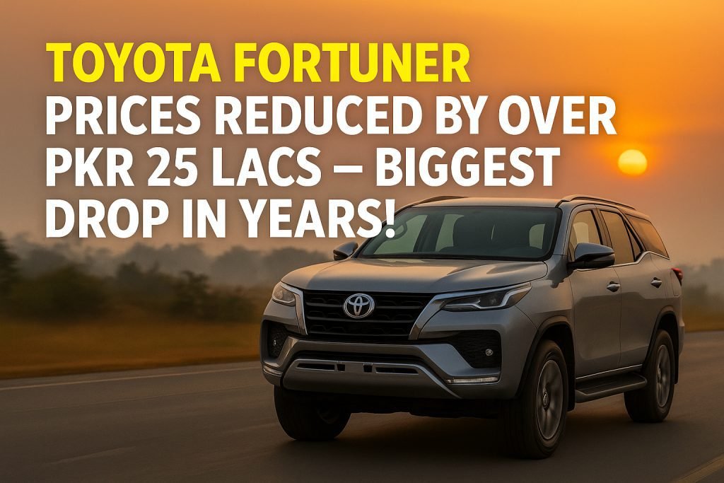 Toyota cuts Fortuner prices by over PKR 25 lacs for a limited time. See new ex-factory rates, savings, and buyer tips before you book.