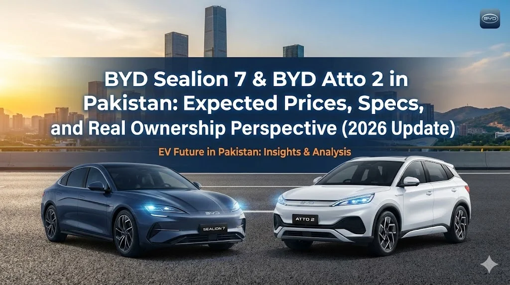 BYD Sealion 7 and BYD Atto 2 expected prices in Pakistan, range, specs, and ownership insights for buyers considering electric SUVs.