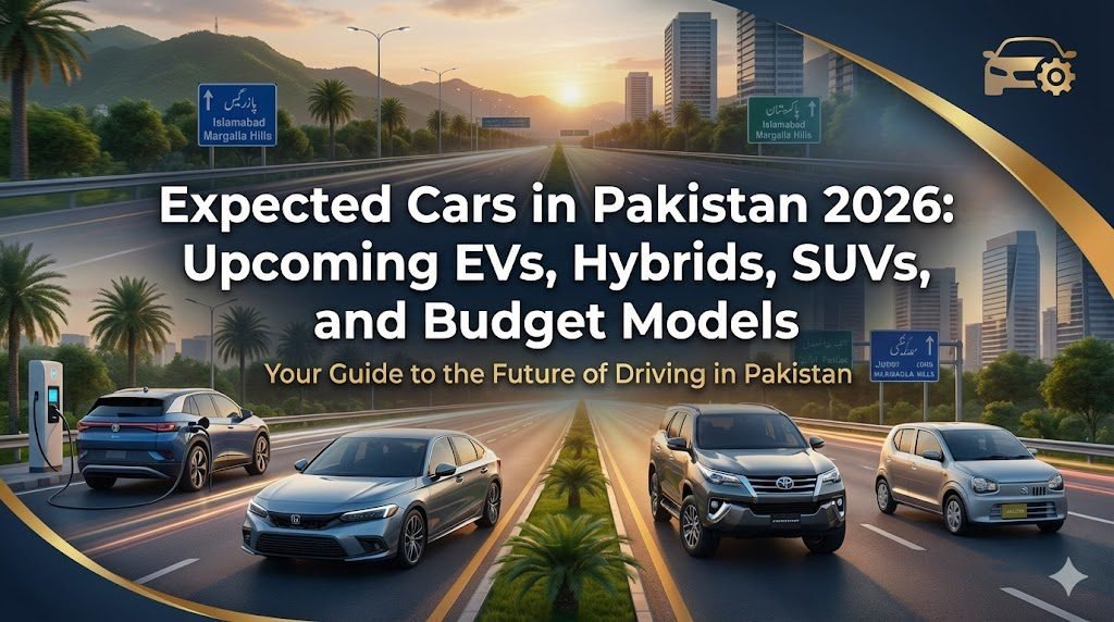 Expected cars in Pakistan 2026 including EVs, hybrids, SUVs, and pickups