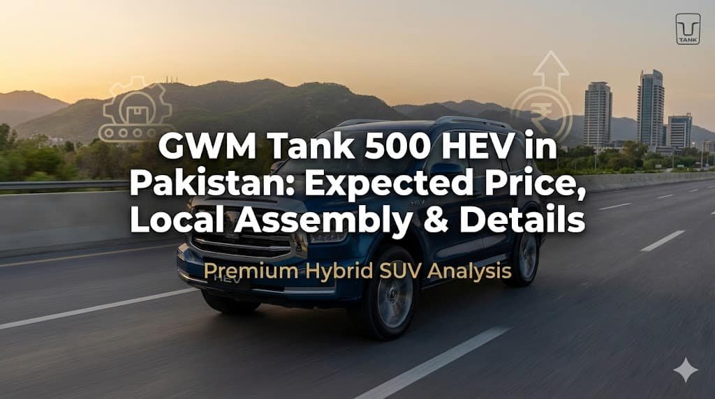 GWM Tank 500 HEV in Pakistan explained with expected price, local assembly by Sazgar, hybrid details, and market outlook.