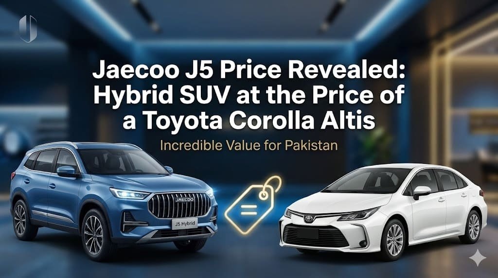 Jaecoo J5 price revealed in Pakistan, offering a hybrid SUV at the price of a Toyota Corolla Altis with lower fuel costs and modern features.