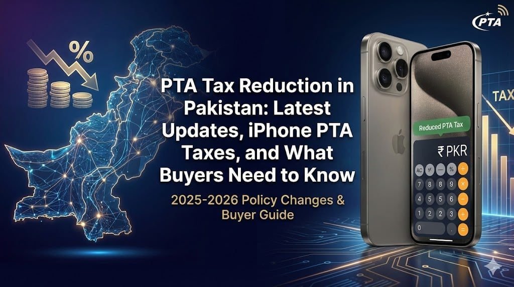 PTA tax reduction in Pakistan explained with updated iPhone PTA tax details, FBR context, and what buyers should expect in 2026.