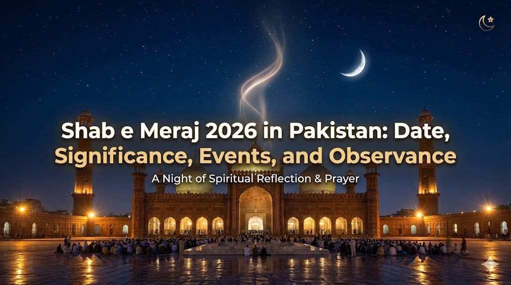 Shab e Meraj 2026 in Pakistan explained with expected date, Islamic significance, prayers, and how it is observed nationwide.