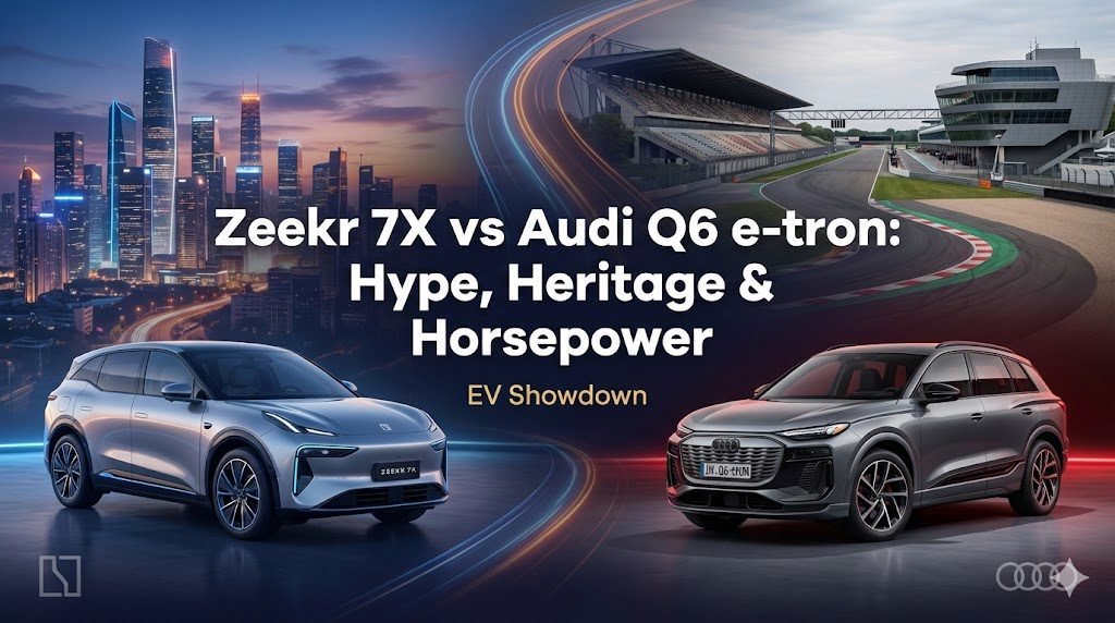 Zeekr 7X vs Audi Q6 e-tron compared for Pakistan, covering design, performance, range, ownership, and real-world EV usability.