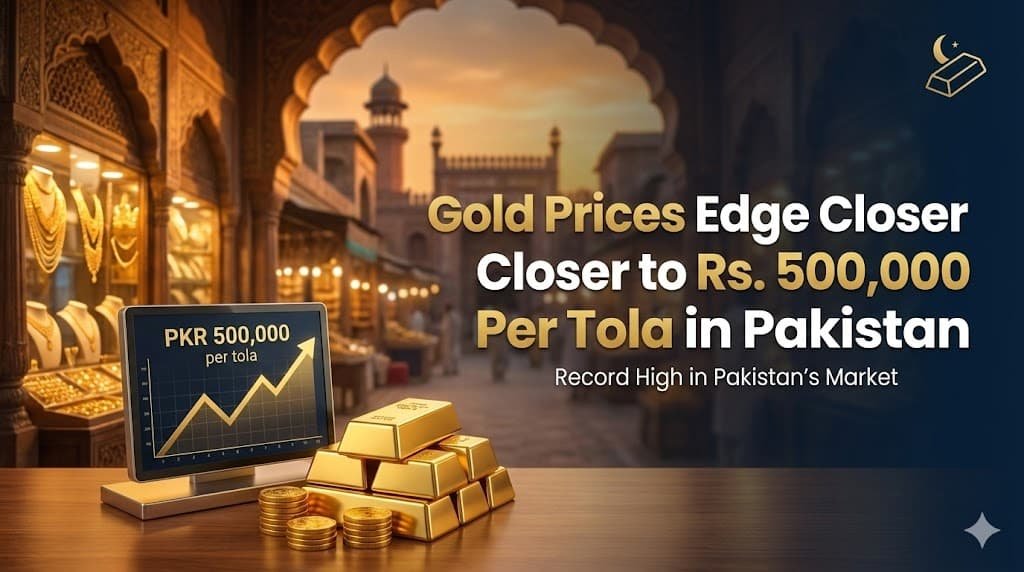 Rising gold prices in Pakistan approaching Rs. 500,000 per tola