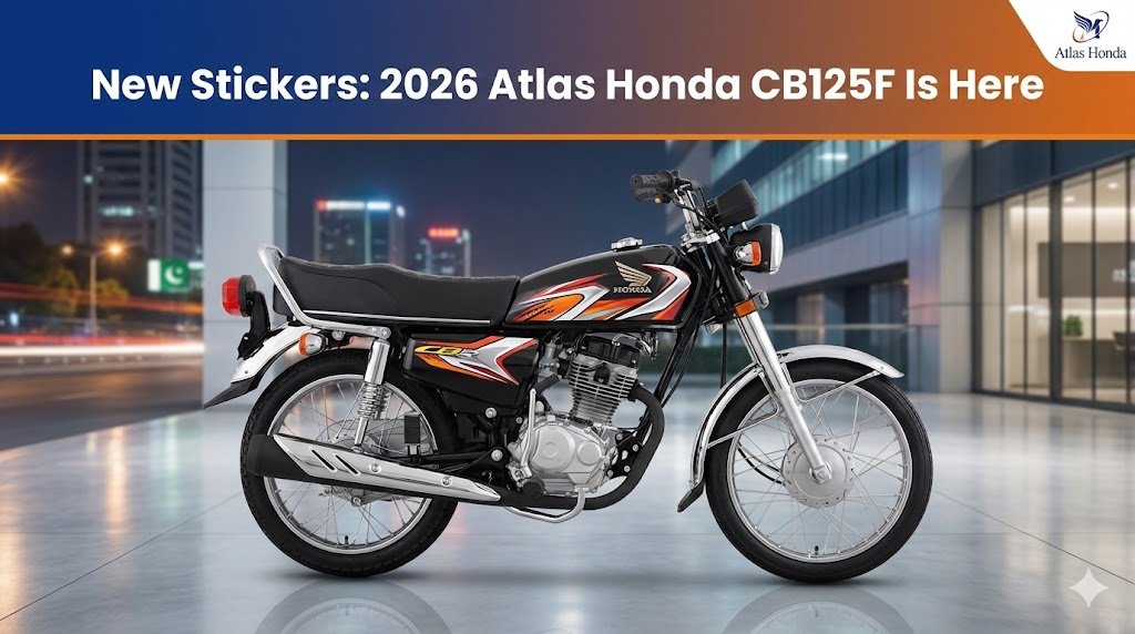 2026 Atlas Honda CB125F arrives in Pakistan with new stickers. Updated price, fuel average, specs, and buyer analysis.