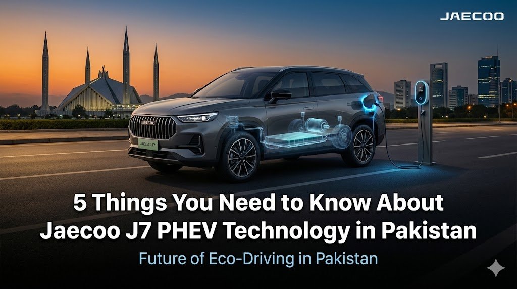 Jaecoo J7 PHEV technology explained for Pakistan 2026. Engine, EV mode, fuel efficiency, and hybrid features overview.