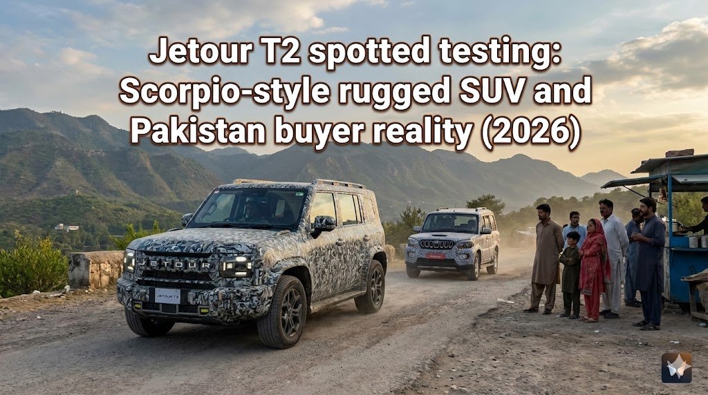 Jetour T2 spotted testing puts focus on a rugged SUV shape. Specs, rival comparison, Lahore and Islamabad use cases, and buyer checklist.
