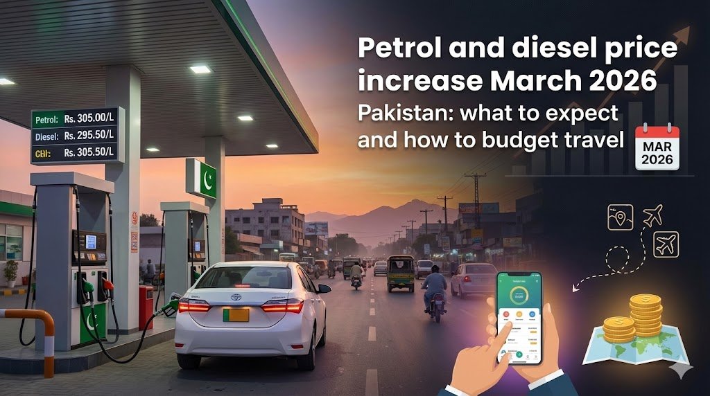 Petrol and diesel price increase March 2026 Pakistan impacts trips in Islamabad and Rawalpindi. Budget buffers, route planning, and official checks.