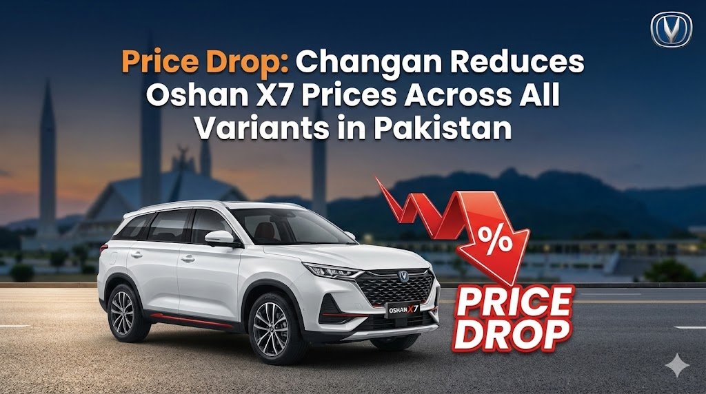 Changan drops Oshan X7 SUV prices in Pakistan with new 2026 tags across Comfort and FutureSense variants plus maintenance benefits.