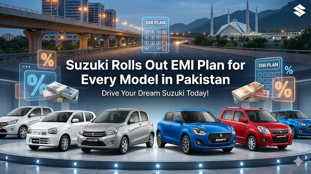 Suzuki introduces EMI plans for all models in Pakistan, covering down payment ranges, tenure options, eligibility, and buyer considerations.