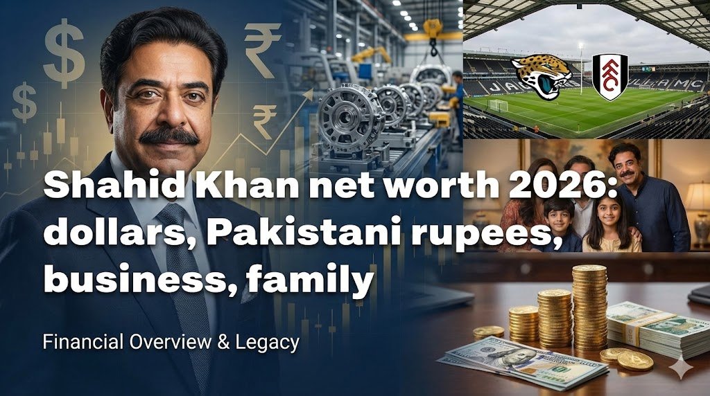 Shahid Khan net worth 2026 breakdown showing dollars and Pakistani rupees conversion