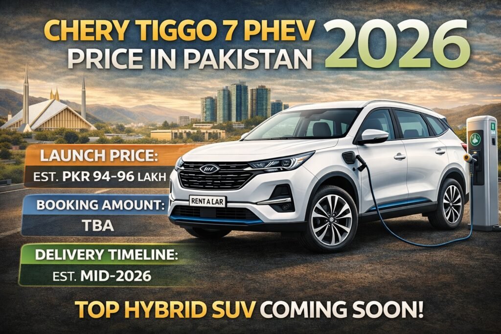 Chery Tiggo 7 PHEV price in Pakistan is PKR 9,499,000 ex-factory with PKR 1,500,000 booking. Delivery timing, specs, and buyer checklist.