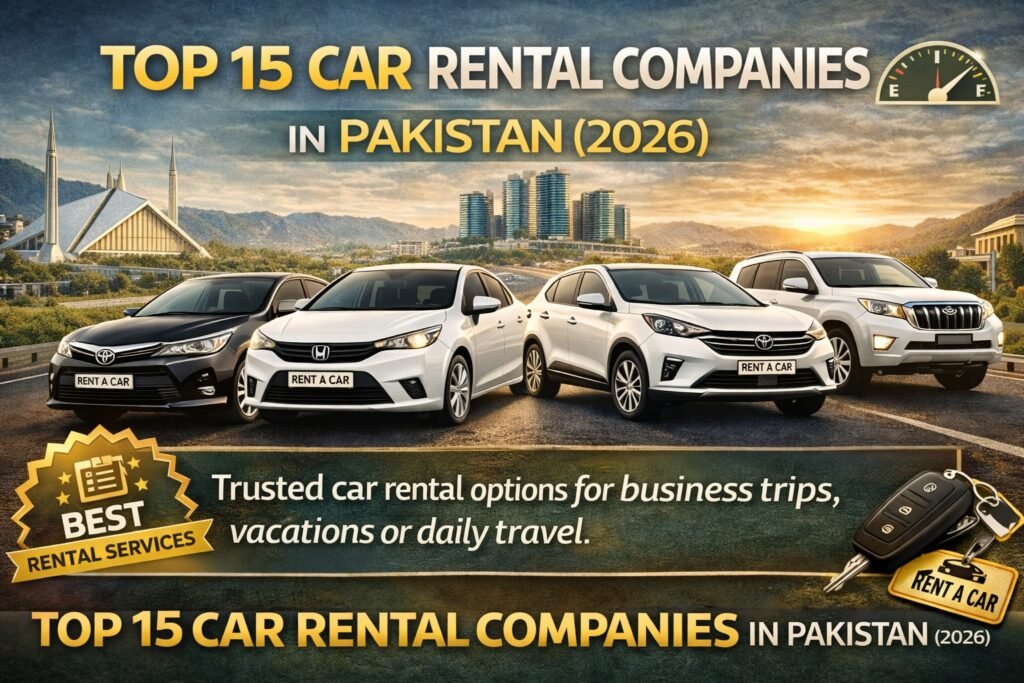 Top 15 car rental companies in Pakistan for airport, wedding, and city travel