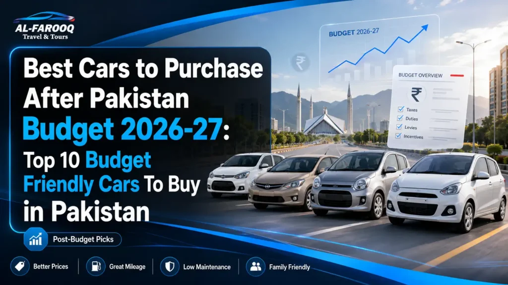 Best cars to purchase after Pakistan Budget 2026-27 with Top 10 Budget Friendly Cars To Buy, prices, fuel average and buyer guide.