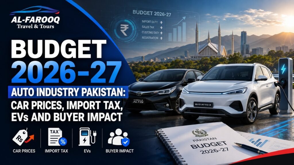 Budget 2026-27 auto industry Pakistan guide on car prices, import tax, EV policy, local parts and buyer impact in 2026.