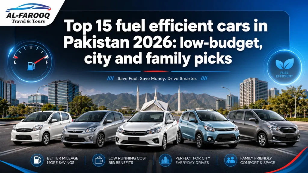 top 15 fuel efficient cars in Pakistan with best fuel average options under 10 lakhs and 20 lakhs