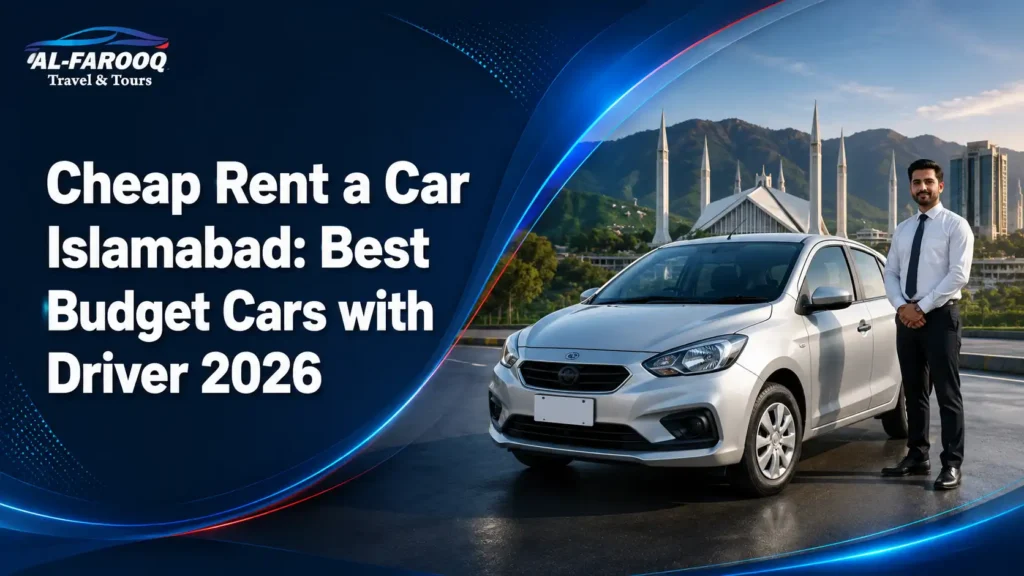 Cheap rent a car Islamabad with driver featuring Suzuki Alto and Toyota Corolla budget cars