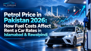 Petrol price in Pakistan impact on rent a car rates in Islamabad